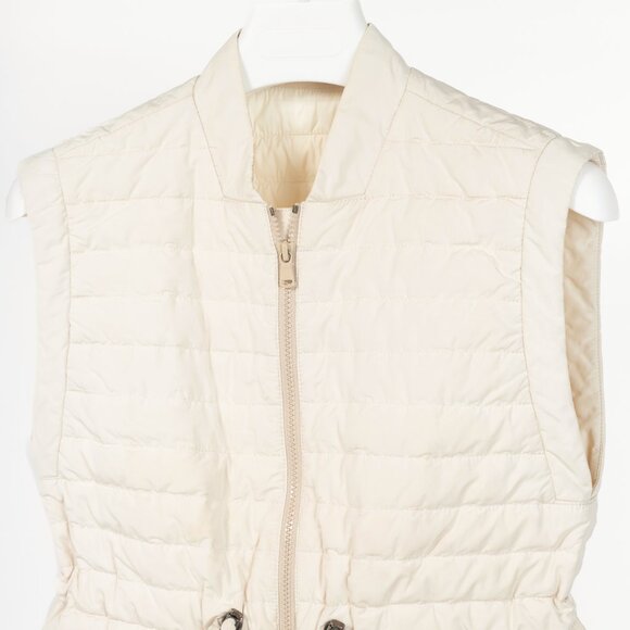 Brunello Cucinelli SS/15 Ecru Taffeta Quilted Down Vest - Picture 4 of 13